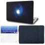 KECC Laptop Case Compatible with MacBook Pro 13'' (2020/2019/2018/2017/2016, Touch Bar) w/Keyboard Cover + Sleeve + Screen Protector Hard Shell A2159/A1989/A1706/A1708 (Blue)