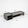 Wood Monitor Stand Riser - Assemble Monitor Riser Desk Organizer with Drawer - Computer Desk Drawer Organizer - Wooden Monitor Stand - Black