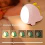 Cute Dinosaur Night Light for Kids, Anti-Blue light LED Night Light Gift for Baby, Breastfeeding, Diaper Changing, Bedroom, Rechargeable Dimmable (Warm & Cold) Portable Nursery Night Lamp Timer(Green)