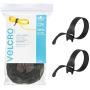 VELCRO Brand ONE-WRAP Cable Ties | 100Pk | 8 x 1/2'' Black Cord Organization Straps | Thin Pre-Cut Design | Wire Management for Organizing Home, Office and Data Centers