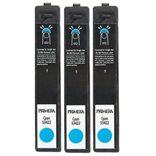 Primera 53422 High Yield Cyan Ink Cartridge 3-Pack for LX900