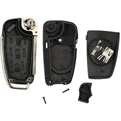  for Audi A2 A3 A4 A6 A6L A8 S5 Q7 TT Remote Flip Folding Car Key Shell HU66 Uncut Blank Blade 3 Buttons Auto Case