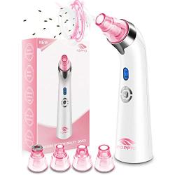 Blackhead Remover Pore Vacuum - Electric Blackhead Vacuum Cleaner Blackhead Extractor Tool Device Comedo Removal Suction Beauty Device for Women（Pink)