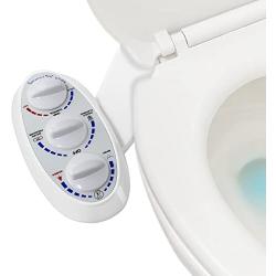 Serenelife Bathroom Bidet Seat Attachment - Fresh & Hot Water Adjustable Function with Plastic Sprayer for Full Cleaning - Standard Non-Electric Mechanical Self Clean Personal Hygiene