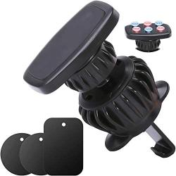 Phone Holder Car，Magnet Phone Holder for Car, Cell Phone Car Mount with 6 Strong Magnet, 360 Degrees Rotatable Car Phone Holder Magnetic Mount for Smartphone(Upgraded Clip, Easy to Use)
