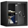 WASJOYE Security Safe Cash Box with Double Digital Keypad Safety Key Lock for Home Business Office Hotel Money Document Jewelry Passport Cabinet (1.35 Cubic Feet)