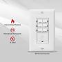 ENERLITES Countdown Timer Switch for bathroom fans and household lights, 1-5-10-15-20-30 Min Settings with Manual Override, Always On Blue LED, Neutral Wire Required, UL Listed, HET06A-R, White