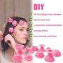 Emoly 40 Pcs Magic Silicone Hair Rollers - Include 20pcs Large Silicone Curlers and 20pcs Small Silicone Curlers，Styling Tool Professional Accessories（Pink）