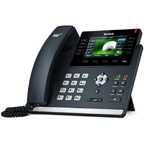 Yealink SIP-T46S IP Phone, 16 Lines. 4.3-Inch Color Display. Dual-Port Gigabit Ethernet, 802.3af PoE, Power Adapter Not Included