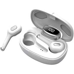 Beacon Pet Bluetooth Translator Earbuds with Charging Box, Wireless Translation Device Intelligent Headset Instant Translator for Learning Travel Real-time Translation Headset Earphones, White