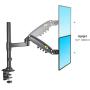 NB North Bayou Monitor Arm Monitor Stand Monitor Desk Mount Height Adjustable VESA Bracket for 17 to 27 Inch Computer Screen - Holds up to 19.8lbs with C Clamp Bolt-Through Grommet Base H80-B