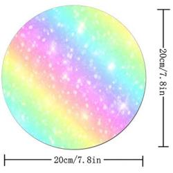 BYBART Mouse Pad, Colorful Rainbow Mouse Pad Round Non-Slip Rubber Mousepad Office Accessories Desk Decor Mouse Pads for Computers Laptop