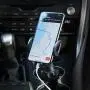 [Upgraded] Car Cup Holder Phone Mount Adjustable Automobile Cup Holder Smart Phone Cradle Car Mount for iPhone 12 Pro Max/XR/XS/X/11/8/7 Plus/6s/Samsung S20 Ultra/Note 10/S8 Plus/S7 Edge(Black)