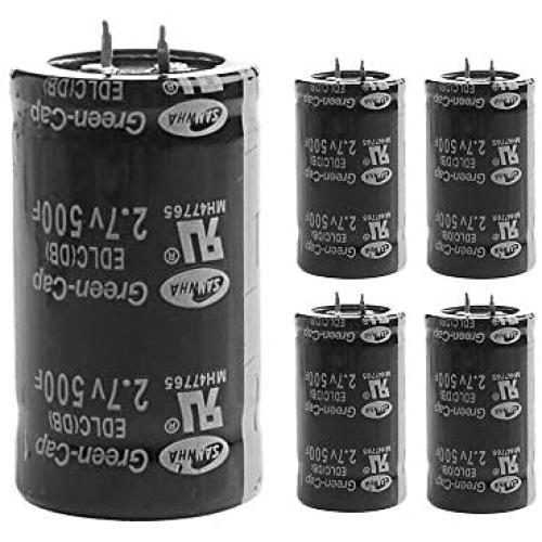 KKmoon 5PCS 2.7V 500F Capacitors Car Capacitor Farad Capacitor Super Farad Capacitor 3560mm