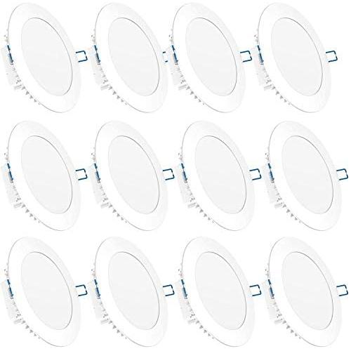 Sunco Lighting 12 Pack 6 Inch Slim LED Downlight, Integrated Junction Box, 14W=100W, 850 LM, Dimmable, 4000K Cool White, Recessed Jbox Fixture, IC Rated, Retrofit Installation - ETL & Energy Star
