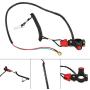Universal Boat Outboard Motor Kill Stop Switch & Safety Tether Lanyard, 12V 2-Wires Motorcycle Engine On Off Kill Switch ATV Quad Dirt Bike Handlebar Mount Tether for Yamaha/Tohatsu/Honda (2 pcs)