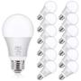 12Pack A19 LED Light Bulbs 100 Watt Equivalent 5000K Daylight White, No Flicker E26 Medium Screw Base Bulbs, 1100Lumens, Non Dimmable