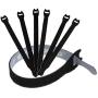 Reusable Cable Ties 1/2'' x 4'' for Cable Management and Organizing Cords - 30 Pack (Black)