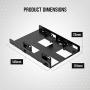 Corsair Dual SSD Mounting Bracket 3.5'' CSSD-BRKT2, Black