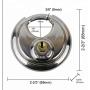 Admiral Locks Stainless Steel Discus Lock, Keyed Alike Removable Key (Pack of 5)