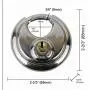 Admiral Locks Stainless Steel Discus Lock, Keyed Alike Removable Key (Pack of 5)