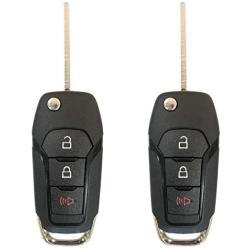 Replacement For 2015-2019 Ford F-150 F-250 350 Keyless Remote Flip Key Fob 164-R8130 N5F-A08TAA;by AUTO KEY MAX (PAIR)
