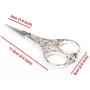 BIHRTC Vintage European Style Scissors Stainless Steel for Cross Stitch Cutting Embroidery Sewing Handcraft Craft Art Work DIY Tool(Silver)