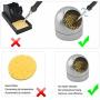 Soldering Tip Cleaner Solder Tip Cleaning Wire and Holder Soft Coiled Brass Tip Cleaner Kit with 5 PCS Solder Tip Cleaning Wire and 1 PC Holder for Cleaning Soldering Irons and Tips, No Water Needed
