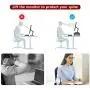 Simple Trending 2-Tier Monitor Stand Riser, Metal Desk Organizer Stand with Anti-Slip Suction Cup for Laptop, Computer, iMac, Pc, Printer, Black