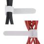 100pcs Reusable Fastening Cable Ties 6 Inch Adjustable Cord Strap Hook & Loop Microfiber Electronic Cord Ties, White HG467