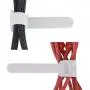 100pcs Reusable Fastening Cable Ties 6 Inch Adjustable Cord Strap Hook & Loop Microfiber Electronic Cord Ties, White HG467