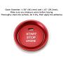 iJDMTOY 2pc Set Red Aluminum Keyless Engine Push Start Button & Surrounding Decoration Ring Compatible With Mazda 3 6 CX-3 CX-5 CX-9 MX-5 w/Push Start Engine Feature