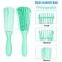 Emoly Detangling Brush for Natural Hair-Detangler for America 3a to 4c Kinky Wavy, Curly, Coily Hair, Detangle Easily with Wet/Dry (Green)