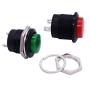 Twidec/10Pcs SPST AC250V/3A AC125V/6A Mini Momentary Push Button Switch Red+Green R13-507RG