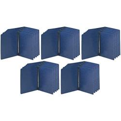 Smead Pressboard Report Cover - Metal Prong with Compressor - Side Fastener - 350 Sheets/3'' Capacity - Letter - Dark Blue / 25 Pack