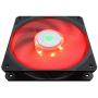 Cooler Master SickleFlow 120 V2 Red Led 120mm Square Frame Fan with Air Balance Curve Blade Design, Sealed Bearing, PWM Control for Computer Case & Liquid Radiator