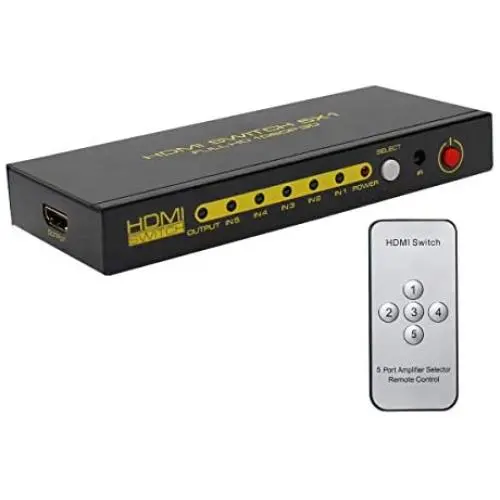5 Port HDMI Switch, Support Full HD 1080P / 3D (Five in One Output)