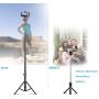 Selfie Stick & Tripod Fugetek, Integrated, Portable All-in-One Professional, Heavy Duty Aluminum, Bluetooth Remote Compatible with Apple & Android Devices, Non Skid Tripod Feet, Extends to 51'', Black