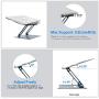 Urmust Laptop Notebook Stand Holder, Ergonomic Adjustable Ultrabook Stand Riser Portable Compatible with MacBook Air Pro, Dell, HP, Lenovo Light Weight Aluminum Up to 15.6''(Blue)