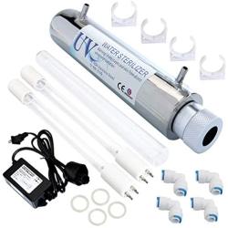 boeray 6W 0.5 GPM Whole House Water Clean System with 2 pcs Lamp,1 pcs Quartz Sleeve 1 pcs Electronic Ballast