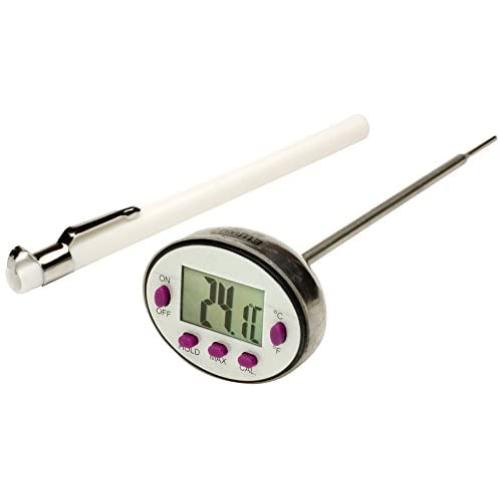 SP Bel-Art, H-B DURAC Calibrated Electronic Stainless Steel Stem Thermometer, -40/232C (-40/450F), 127mm (5 in.) Probe (B60900-1600)