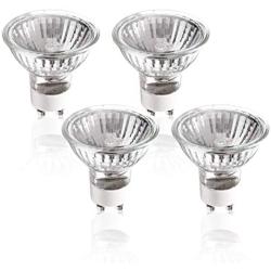 ETOPLIGHTING 4 Pack 50W GU10 Halogen Compact Size High Efficiency Flood Light Bulb 50 Watts 120V, Bright Output Soft White, Glass Cover & Dimmable, Warm White for Indoor and Outdoor, APL2185