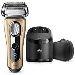 Braun 9299cc Series 9 Mens Electric Beard Trimmer with Blade, Cleaning Station and Travel Case Gold Edition