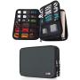 BUBM Double Layer Electronic Accessories Organizer, Travel Gear Bag for Cables, USB Flash Drive, Plug and More, Perfect Size Fits for iPad Mini (Medium, Gray)