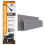 J Channel Desk Cable Organizer by SimpleCord – 5 Grey Raceway Channels - Gray Cord Cover Management Kit for Desks, Offices, and Kitchens