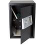 Stalwart Digital Safe-Electronic, Extra-Large, Steel, Keypad, 2 Manual Override Keys-Protect Money, Jewelry, Passports-for Home or Business, Black, 14'' L x 12'' W x 20'' H - 65-EA-50