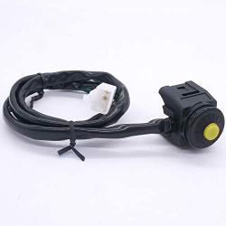 Taiss Motorcycle Kill Stop Waterproof Push Button Switch Bicycle Bike ATV Dirt 12v 7/8″(22mm) Handlebar Universal Yellow Dots Horn Button F016-Y