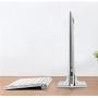 Adjustable Laptop Stand Dock | Compatible with All Laptops | Vertical Modern Aluminum Custom Fit Desktop Space-Saving & Portable (Silver)
