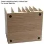 MobileVision Bamboo Device Organizer for Smartphones, Tablets and Laptops, 7 Slots with Extra Wide Slots for Laptops