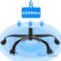 Smugdesk Ergonomic Office Chair with Adjustable Headrest, Breathable Skin Friendly Mesh Swivel Chair, Desk Chair, Computer Task Chair (Black)